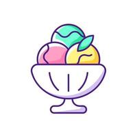 ícone de cor rgb de sorvete vetor