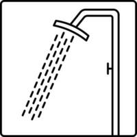 banheiro chuveiro ícone vetor