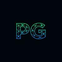 abstrato carta pg logotipo Projeto com linha ponto conexão para tecnologia e digital o negócio empresa. vetor