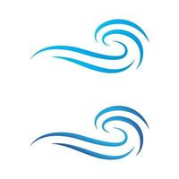 modelo de vetor de design de logotipo de onda de água