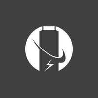 poder bateria energia logotipo vetor ilustração