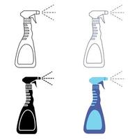 frasco de spray em estilo de contorno spray de álcool antibacteriano vetor