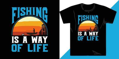 pescaria t camisa desenhos pescador pegando peixe vetor