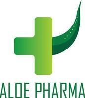 aloés vera farmacia logotipo vetor Arquivo