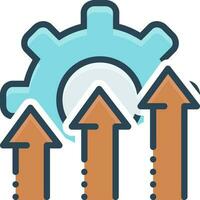 cor ícone para plano de trabalho vetor