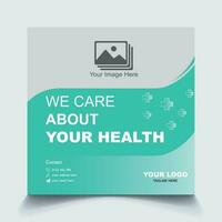 hospital cuidados de saúde serviço poster Projeto para digital marketing vetor