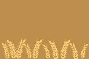 coleção de espigas maduras douradas de trigo. símbolo agrícola, produção de farinha. silhueta vetorial de trigo. vetor