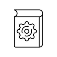 documentação ícone vetor manual ilustração placa. especificações símbolo ou logotipo.