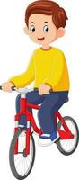 uma pai é feliz e tendo Diversão em uma vagaroso bicicleta passeio lembrando dele infância vetor