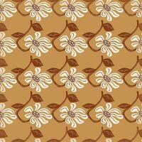 decorativo retro abstrato flor desatado padronizar. vintage estilizado flores fundo. vetor