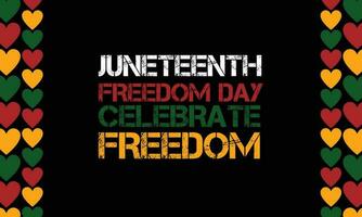 décimo primeiro dia, celebração liberdade, emancipação dia dentro 19 junho, afro-americano história e herança. vetor
