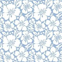 branco flores em uma azul fundo. desatado padronizar para tecido, invólucro, têxtil, papel de parede, vestuário. vetor. vetor