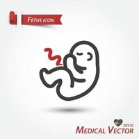 vetor médico de ícone de feto