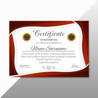 Modelo de certificado bonito diploma com ilustração de onda ve vetor