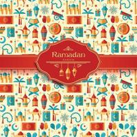 Conjunto de ícones Ramadan Kareem de árabe. vetor
