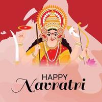 ilustração em vetor de um fundo para a feliz celebração do navratri