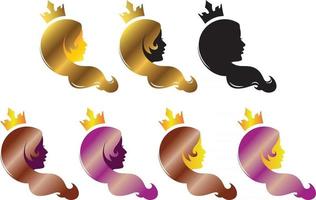 logotipo da beleza do cabelo vetor