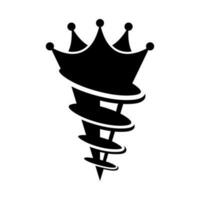 broca rei ícone logotipo Projeto vetor