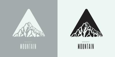 montanha logotipo Projeto para identidade marca aventura vetor