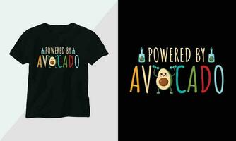 engraçado abacate camiseta Projeto conceito vestuário Projeto desenho animado tipografia vetor