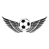 futebol bola com anjo asas vintage gravação desenhando estilo vetor ilustração.