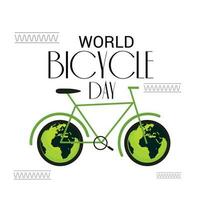 vetor ilustração do uma fundo para mundo bicicleta dia.