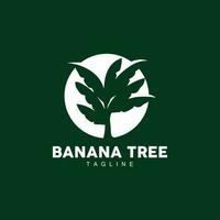 banana árvore logotipo, fruta árvore plantar vetor, silhueta projeto, modelo ilustração vetor