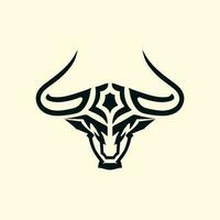 moderno abstrato touro cabeça logotipo ilustração Projeto vetor