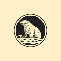 polar Urso logotipo ilustração Projeto para seu companhia ou o negócio vetor