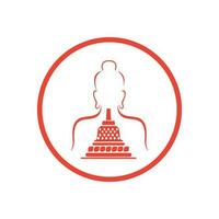 Budha purnima logotipo vetor
