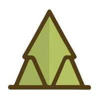 alpino ícone. acampamento, escalando, caminhada, viagem e ao ar livre lazer símbolo. Projeto elemento para logotipo, ícones, Distintivos e rótulos. vetor desenho animado plano estilo.