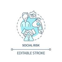 ícone do conceito de risco social vetor