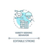 ícone de conceito de comportamento de busca de variedade vetor