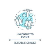 ícone do conceito de compradores sem conflitos vetor