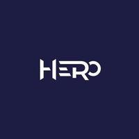 design de logotipo de herói vetor