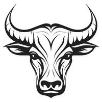 vaca cabeça mascote logotipo vetor