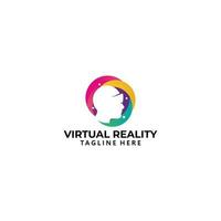 virtual realidade logotipo ícone vetor isolado