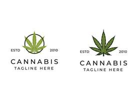 cannabis folha logotipo vetor ícone. médico maconha logotipo emblema. cannabis emblema logotipo Projeto