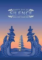 de bali dia do silêncio e hindu Novo ano vetor ilustração em forma para poster bandeira e modelo, indonésio de bali Nyepi dia,