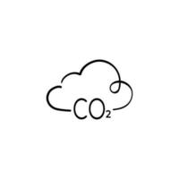 dióxido de carbono linha estilo ícone Projeto vetor
