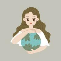 Salve  terra vetor plano conceito ilustração