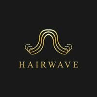 cabelo onda luxo ícone vetor ilustração Projeto logotipo modelo