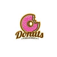 Projeto logotipo rosquinhas vetor ilustração