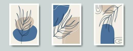 decorativo ilustração com abstrato formas dentro vintage cor para parede decoração vetor