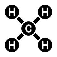 metano glifo ícone Projeto vetor