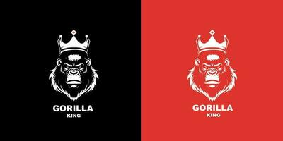 gorila vetor logotipo ícone Projeto modelo em vermelho e Preto fundo. logótipo marca