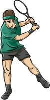 tênis jogador açao esporte clipart vetor