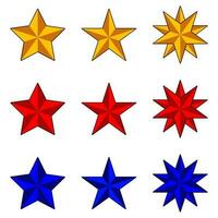 Estrela vetor ícone. conjunto do Estrela símbolos isolado em branco fundo e fácil para editar.