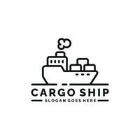 carga navio logotipo Projeto vetor ilustração