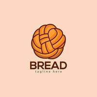 uma logotipo para pão este é em forma gostar uma bola com ilustração vetor. alta qualidade Prêmio pão grampo arte. pão alimentos ilustrações Projeto e cozinhar etiquetas vetor definir.